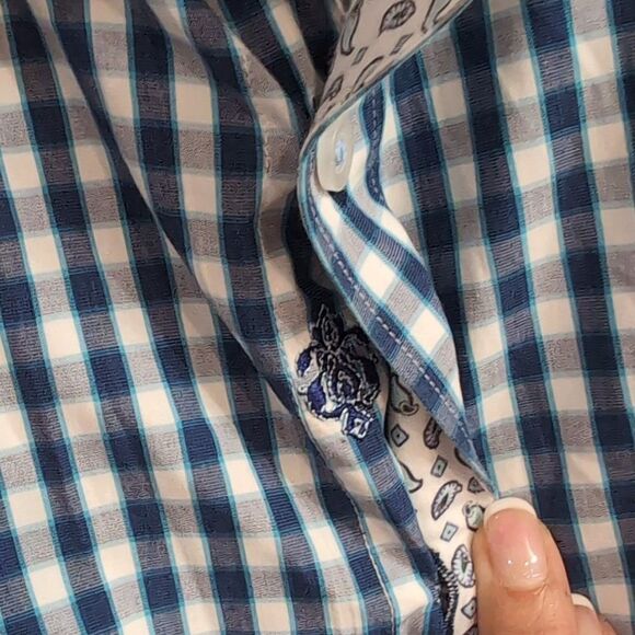 Robert Graham Plaid Button Up Short Sleeve Shirt Sz 4XL - Picture 7 of 10